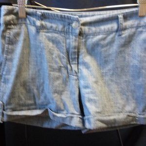 RENAR CUFF LEG SHORT SIZE 6 BLUE GRAY COLOR 100% COTTON EUC